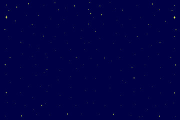 Obraz premium Starry space background. This illustration shows depth and vastness of galactic space. Infinity of multiverse. Dark blue and yellow colors are used. Fantasy and science.