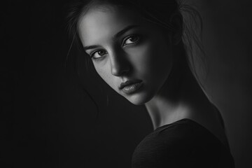  Black and white photography with an emphasis on chiaroscuro. 