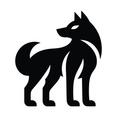 Elegant Wolf Vector Logo – Stylized Minimalist Wolf Illustration
