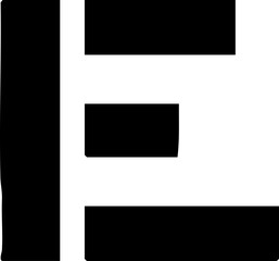 Letter E Outline Logo