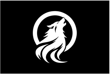 Majestic Wolf Silhouette: Bold Howling Wolf Design for Leadership & Freedom