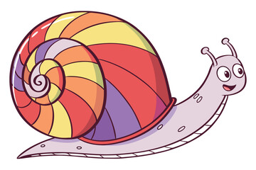   A digital illustration of a colorful, rainbow-colored spiral, resembling a conical paper spiral, with each segment of the spiral colored in a different color of the rainbow, from red at the top to 