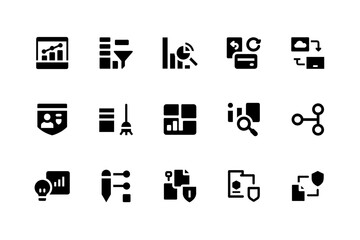 Clean ai and tech icons pack for fast digital work