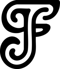 Letter F Outline Logo