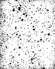 Obraz premium Small uneven spots and particles of debris. Abstract vector texture. Distressed uneven background. Grunge texture overlay with fine grains isolated on white background