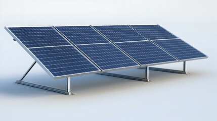 Solar panels white background