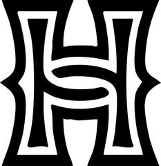 Letter H Outline Logo