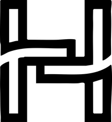 Fototapeta premium Letter H Outline Logo