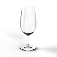 Wine glass isolated on a transparent background. 3d rendering illustration.