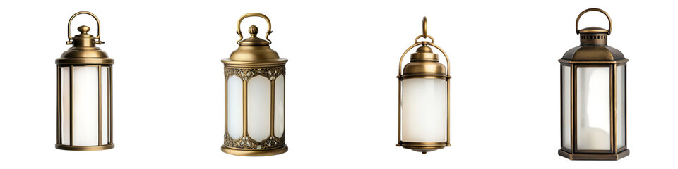 Vintage brass lanterns casting a warm cozy glow with the soft flicker of candlelight inside ...