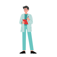 Male Doctor Writing Prescription Medical Illustration