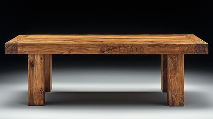 Rustic Elegance: A Handcrafted Solid Wood Coffee Table