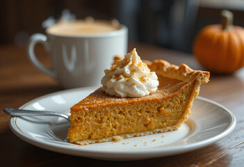 slice of pumpkin cake