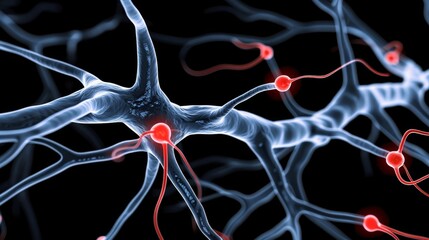 Intricate visual representation of the complex neural network in the human brain structure