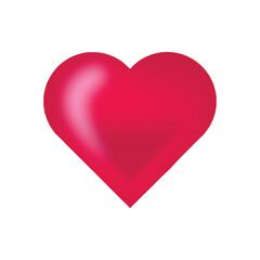 Web3D Love Heart Vector Illustration Design