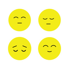 set of smileys with different emotions