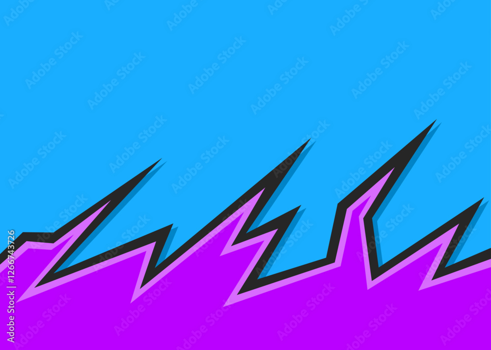 Poster abstract background with jagged arrow pattern and with some copy space area