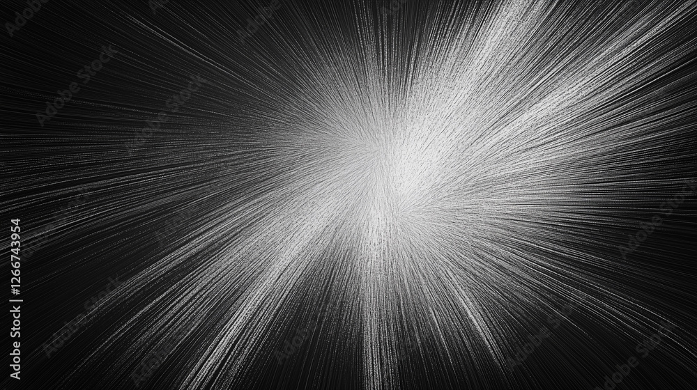 Poster A High-Resolution Monochrome Texture with Dust Particles and Light Rays, Creating a Dramatic and Atmospheric Effect. This Highly Detailed Black and White Backdrop is Perfect for Adding Depth and Textu