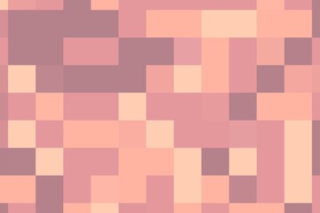 Soft orange peach square pixelated texture with a warm digital mosaic effect. Abstract geometric background concept