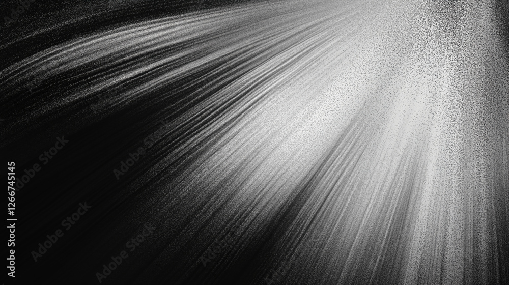 Aufkleber A High-Resolution Monochrome Texture with Dust Particles and Light Rays, Creating a Dramatic and Atmospheric Effect. This Highly Detailed Black and White Backdrop is Perfect for Adding Depth and Textu