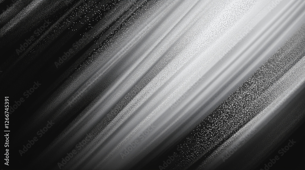 Aufkleber A High-Resolution Monochrome Texture with Dust Particles and Light Rays, Creating a Dramatic and Atmospheric Effect. This Highly Detailed Black and White Backdrop is Perfect for Adding Depth and Textu