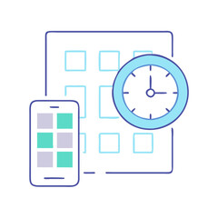 qr code with clock icon, qr code with clock vector illustration-simple illustration of qr code with clock, perfect for qr code with clock logos and icons