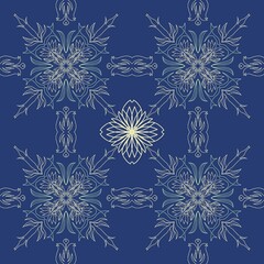 seamless pattern with snowflakes