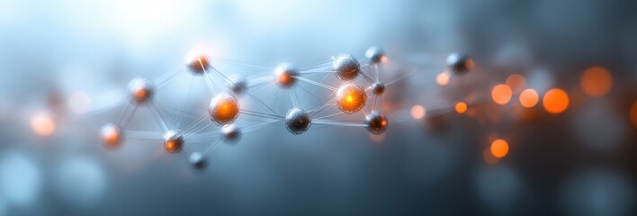 Network Structure Teamwork Community Concept with Interconnected Nodes and Digital Communication