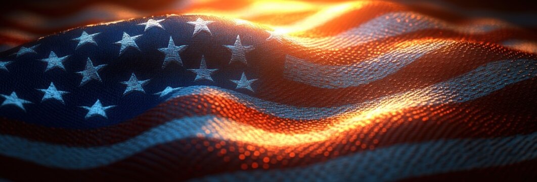 American Flag Waving Tribute for Memorial Day 4th of July and Labor Day Celebrations