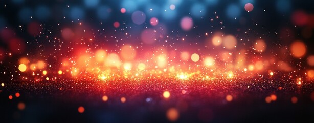 4th of July Celebration with Sparklers and Blurred American Flag on Vintage Background