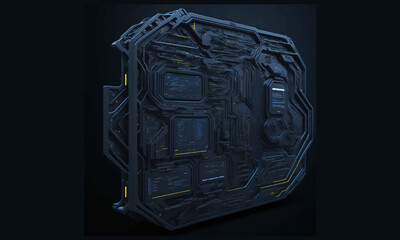 Futuristic CAD interface