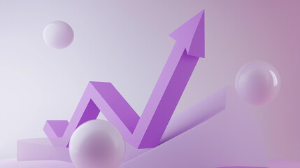 business graph with arrow