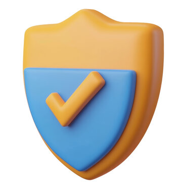 recommend clip art: Isolated Golden Security Shield with Blue Check Mark