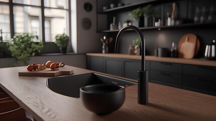 Elegant Marble Kitchen with Soft Veins and Classic Design Features