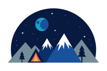 winter landscape with christmas trees