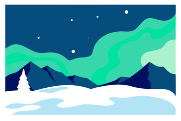 winter landscape with snow