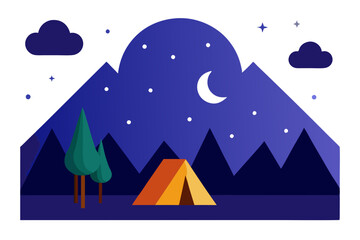 Fototapeta premium winter landscape vector illustration