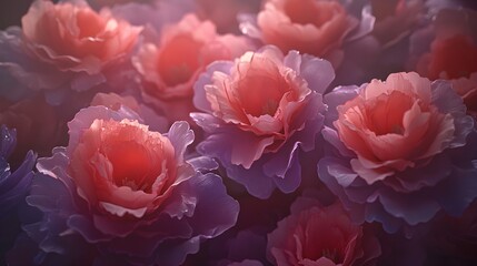 Naklejka premium Calming Purple Gradient Waves of Soft Abstract Flowers