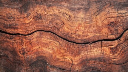 Naklejka premium Weathered red wooden boards with natural cracks and grain, warm rustic background