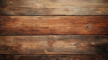 Obraz premium Weathered red wooden boards with natural cracks and grain, warm rustic background