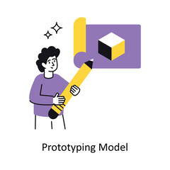 Prototyping Model Concept vector illustration.  isolated on white Background.