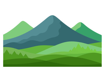 Naklejka premium mountain landscape vector illustration