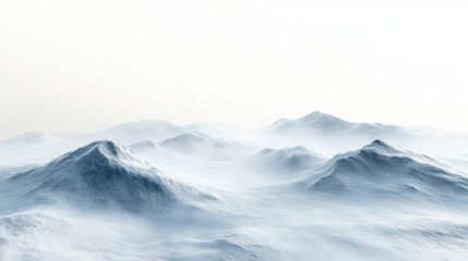 Fototapeta premium Mountain range with snow-capped peaks under a clear blue sky in a natural outdoor landscape