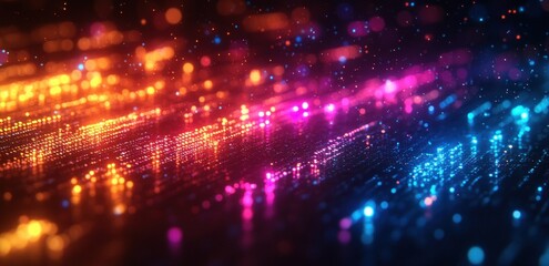 Coding Programming Developer Software Engineering Abstract Colorful Code Snippets Digital Art Neon Background