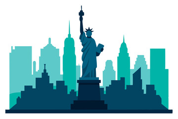 Naklejka premium new york city skyline