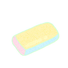 Pastel color eraser School stationery illustration Clipart