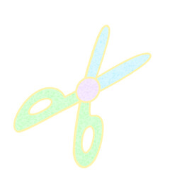Pastel color Scissors School stationery illustration Clipart