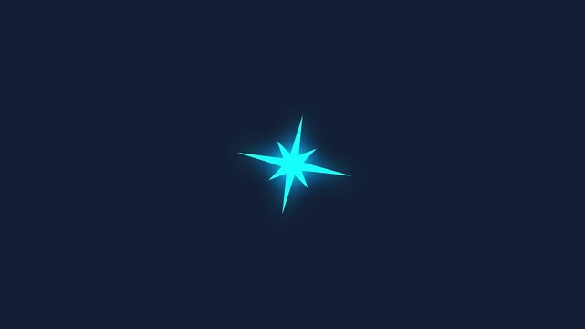 twinkle Sparkle Stars animation Glowing stars sparkle on green screen. Twinkling stars animation. Stars shining in the night sky.