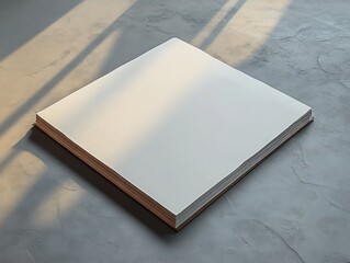 Blank Page 3D Mockup Brochure Template Landscape Format Soft Lighting Minimalist Design