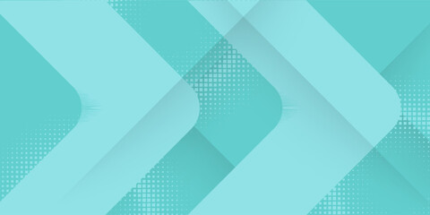 Bright colorful abstract geometric background with green turquoise gradient color combination. Simple arrow pattern color lines on background. Eps10 vector